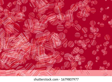 Light Red vector layout with circle shapes. Glitter abstract illustration with blurred drops of rain. Pattern for beautiful websites.