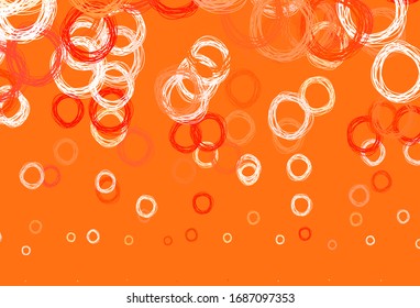 Light Red vector layout with circle shapes. Illustration with set of shining colorful abstract circles. Pattern for textures of wallpapers.