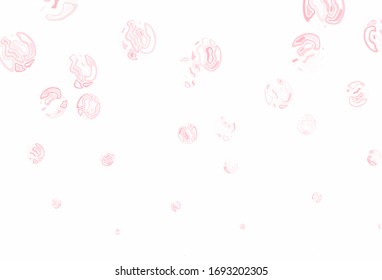 Light Red vector layout with circle shapes. Blurred decorative design in abstract style with bubbles. Pattern for ads, leaflets.