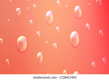 Light Red vector layout with circle shapes. Beautiful colored illustration with blurred circles in nature style. Pattern can be used as texture of water, rain drops.