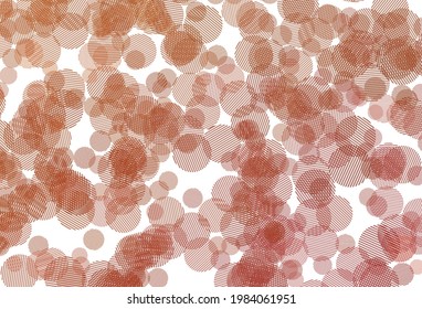 Light Red vector layout with circle shapes. Beautiful colored illustration with blurred circles in nature style. Design for poster, banner of websites.