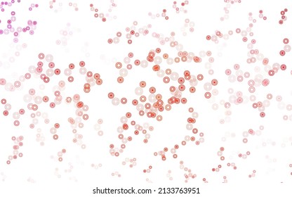 Light Red vector layout with circle shapes. Abstract illustration with colored bubbles in nature style. Pattern for textures of wallpapers.