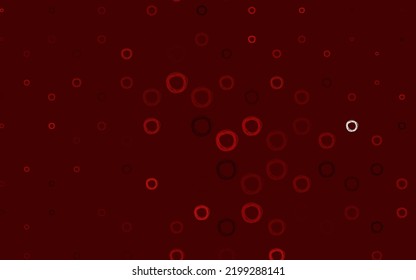Light Red vector layout with circle shapes. Blurred decorative design in abstract style with bubbles. Design for your business advert.