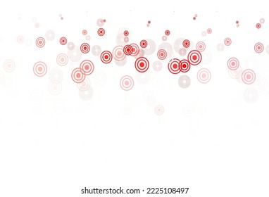 Light Red vector layout with circle shapes. Modern abstract illustration with colorful water drops. Pattern for ads, leaflets.