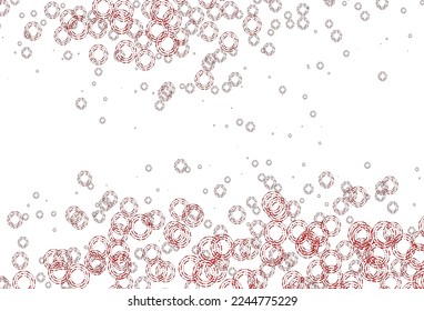 Light Red vector layout with circle shapes. Blurred decorative design in abstract style with bubbles. Pattern for beautiful websites.