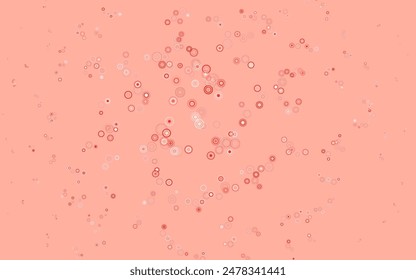 Light Red vector layout with circle shapes. Blurred decorative design in abstract style with bubbles. Design for your business advert.