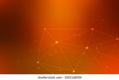 Light Red vector layout with circles, lines. Decorative design in abstract style with triangle structure. Beautiful design for your business advert.