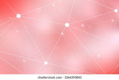 Light Red vector layout with circles, lines. Illustration with set of colorful abstract circles and lines. Pattern can be used for beautiful websites.
