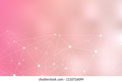 Light Red vector layout with circles, lines. Colorful illustration with circles and lines in futuristic style. Completely new template for your brand book.