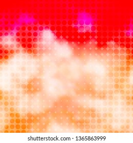 Light Red vector layout with circles. Glitter abstract illustration with colorful drops. New template for your brand book.