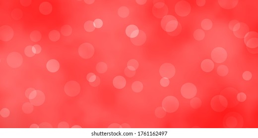 Light Red vector layout with circles. Illustration with set of shining colorful abstract spheres. Pattern for booklets, leaflets.