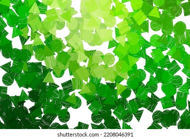 Diseño vectorial rojo claro con círculos, líneas, rectángulos. Decoración de estilo abstracto con líneas, puntos, cubos. Plantilla moderna para su página de inicio.