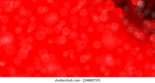 Light Red vector layout with circles. Colorful illustration with gradient dots in nature style. Pattern for booklets, leaflets.