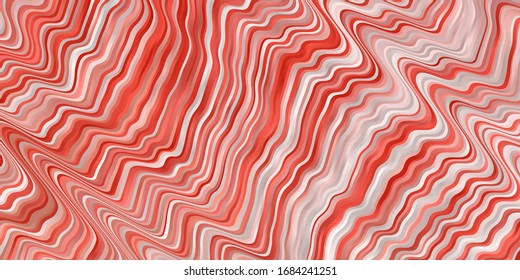 Light Red vector layout with circular arc. Abstract illustration with gradient bows. Best design for your ad, poster, banner.