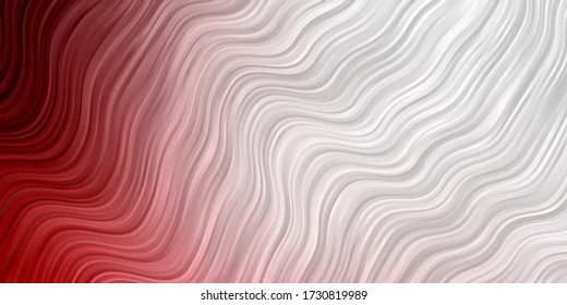 Light Red vector layout with circular arc. Colorful abstract illustration with gradient curves. Best design for your posters, banners.