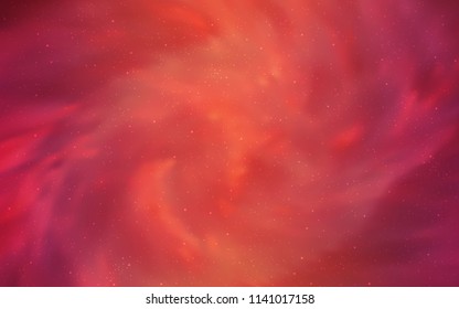 Light Red vector layout with cosmic stars. Blurred decorative design in simple style with galaxy stars. Pattern for astronomy websites.