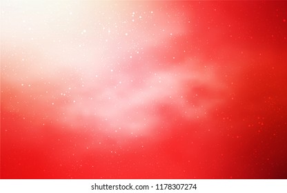 Light Red vector layout with cosmic stars. Shining colored illustration with bright astronomical stars. Smart design for your business advert.