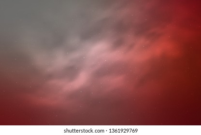 Light Red vector layout with cosmic stars. Shining illustration with sky stars on abstract template. Pattern for futuristic ad, booklets.