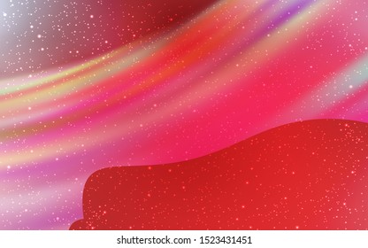 Light Red vector layout with cosmic stars. Shining illustration with sky stars on abstract template. Pattern for astrology websites.