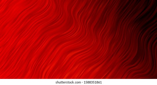 Light Red vector layout with curves. Bright illustration with gradient circular arcs. Pattern for booklets, leaflets.
