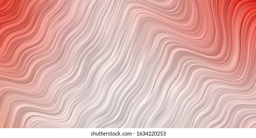 Light Red vector layout with curves. Brand new colorful illustration with bent lines. Template for cellphones.