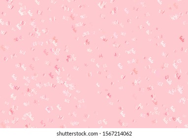 Light Red vector layout with discount of 30, 50, 90%. Gradient illustration with discount signs on white backdrop. Pattern for ads, posters, banners of sales.