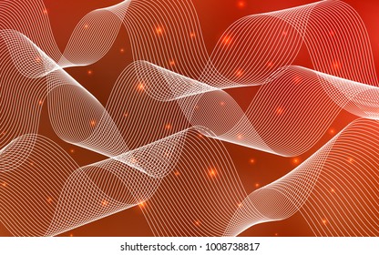 Light Red vector layout with festival confetti. Decorative shining illustration with ribbons on abstract template. New design for ad, poster, banner of your Party.