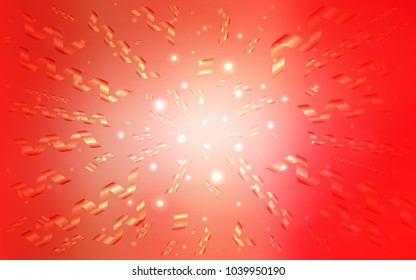 Light Red vector layout with festival confetti. Blurred decorative design in anniversary style with confetti. The pattern can be used for birthday gifts, congratulations.