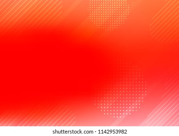 Light Red vector layout with flat lines and dots. Blurred decorative design in simple style with lines, circles. Best design for your ad, poster, banner.