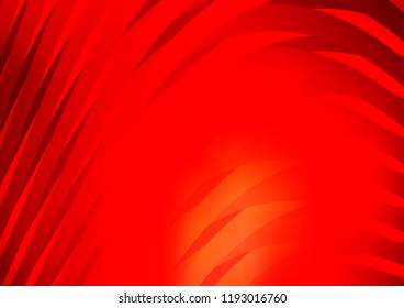 Light Red vector layout with flat lines. Decorative shining illustration with lines on abstract template. The pattern can be used for busines ad, booklets, leaflets