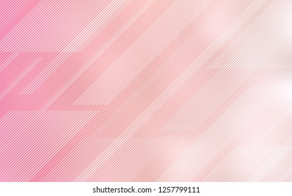 Light Red vector layout with flat lines. Lines on blurred abstract background with gradient. The pattern for ad, booklets, leaflets.