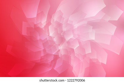 Light Red vector layout with hexagonal shapes. Illustration of colored hexagons on white surface. Pattern can be used for landing pages.
