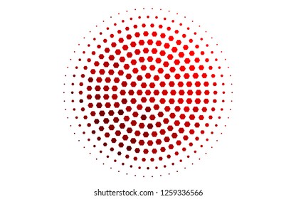 Light Red vector layout with hexagonal shapes. Illustration of colored hexagons on white surface. New template for your brand book.