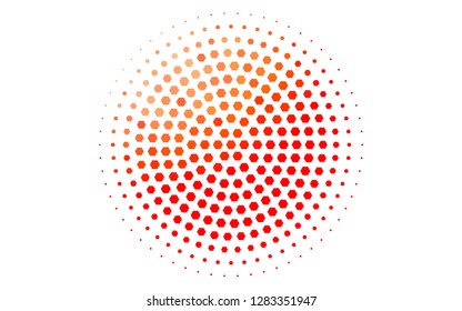 Light Red vector layout with hexagonal shapes. Illustration of colored hexagons on white surface. New template for your brand book.