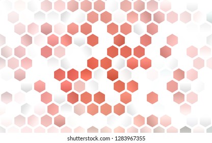 Light Red vector layout with hexagonal shapes. Colorful hexagons on white backdrop. Pattern for ads, leaflets.