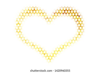 Light Red vector layout with hexagonal shapes. Glitter abstract illustration in hexagonal style. Design for website posters, banners.