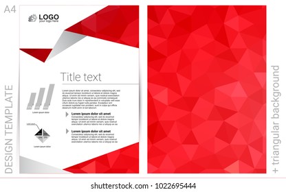 Light Red vector  layout for Leaflets. Booklet with textbox on colorful abstract background. Pattern can be used as a template for calendars.