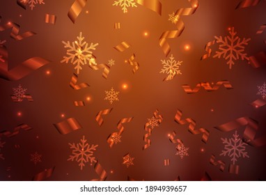 Light Red vector layout in New Year style. A Smart Illustration with gradient Christmas elements. Pattern for ads, poster, banner of books.