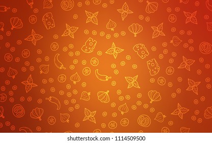Light Red vector layout with restaurant food. Glitter abstract sketch with gourmet food. Design for ad, poster, banner of cafes or restaurants.