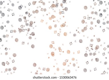 Light Red vector layout with restaurant food. Colorful decorative design of snacks in doodle style. Design for ad, poster, banner of cafes or restaurants.