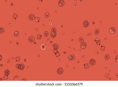 Light Red vector layout with restaurant food. Abstract background with colorful Fast Food illustrations. Doodle design for your business advert of cafes.