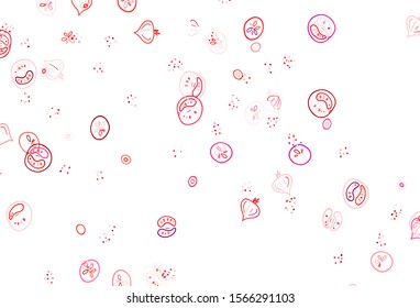 Light Red vector layout with restaurant food. Illustration with set of fresh food in doodle style. Pattern for menu of cafes, bars, restaurants.