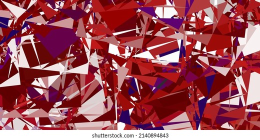 Hellrotes Vektorlayout mit Dreiecksformen. Klare abstrakte Illustration mit Dreiecksformen im modernen Stil. Muster für Werbeaktionen.