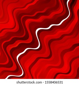 Light Red vector layout with wry lines. Colorful illustration in circular style with lines. Best design for your ad, poster, banner.