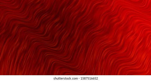 Light Red vector layout with wry lines. Illustration in abstract style with gradient curved.  Pattern for websites, landing pages.