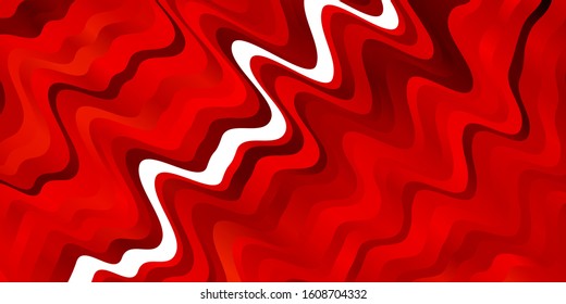 Light Red vector layout with wry lines. Colorful illustration in circular style with lines. Best design for your posters, banners.