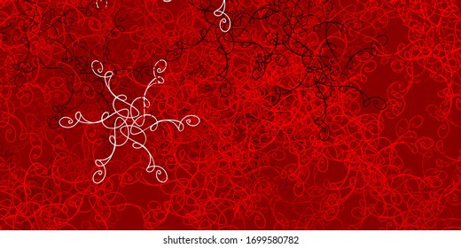 Light Red vector layout with wry lines. Gradient illustration in simple style with bows. Design for your business promotion.