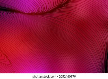 Light Red vector layout with wry lines. Colorful gradient illustration in simple style with lines. Pattern for your design.