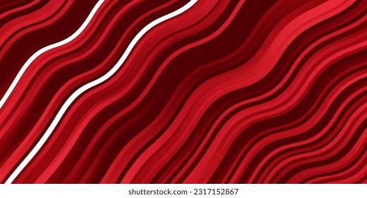 Light Red vector layout with wry lines. Gradient illustration in simple style with bows. Pattern for websites, landing pages.