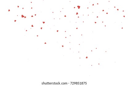 Light red vector lovely background with hearts. Valentines greeting card with cute hearts. Abstract pattern for your design, website, ad.